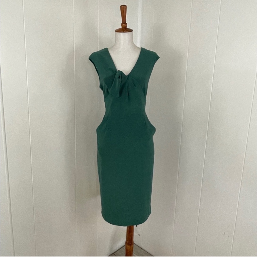 Adrianna Papell Teal Midi Dress
